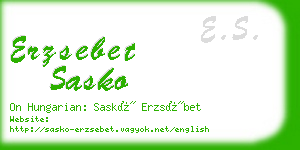 erzsebet sasko business card